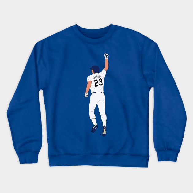 Kirk Gibson LA Dodgers World Series Home Run Crewneck Sweatshirt by Hevding